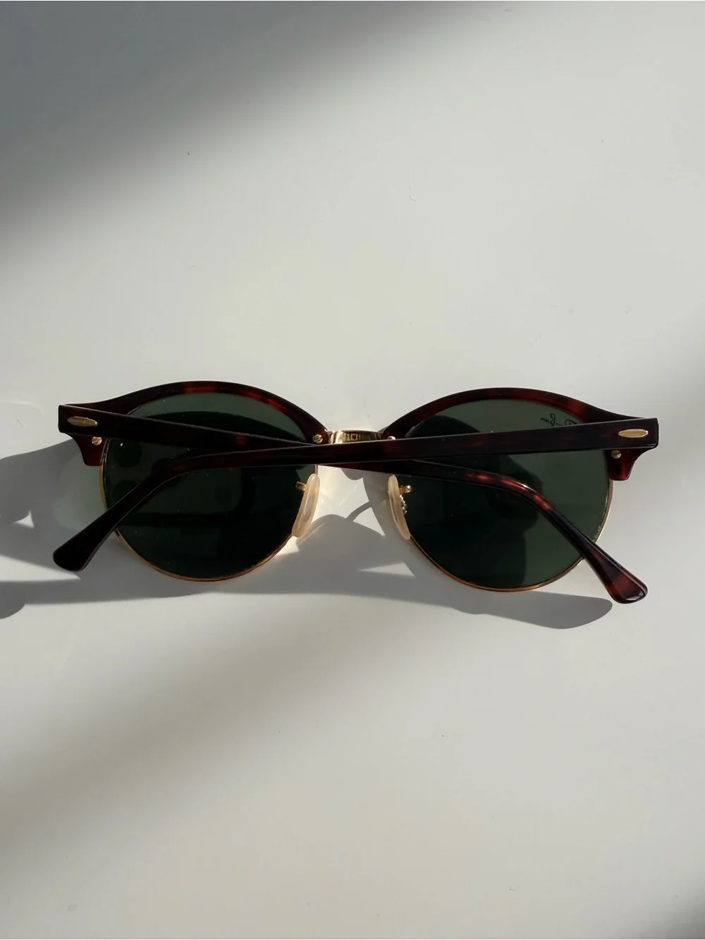 Ray Ban Clubround Sunglasses Havana Frame Green Lenses